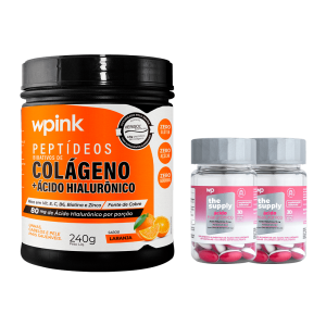 colágeno de laranja - 240g + 2 ácidos hialurônicos - wp